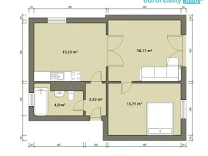 Prodej bytu 2+1, Horní Slavkov, Poštovní, 51 m2