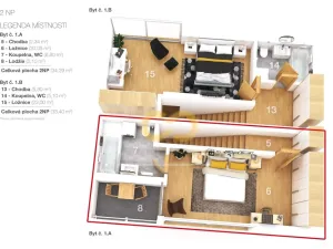 Prodej bytu 2+kk, Prachatice, U Studánky, 68 m2
