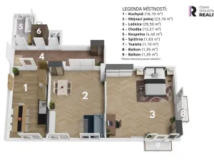 Prodej bytu 2+1, Praha - Vinohrady, Řipská, 87 m2