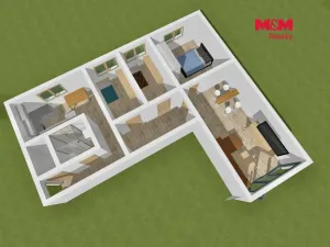 Pronájem bytu 4+1, Písek - Pražské Předměstí, Jablonského, 82 m2