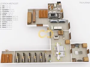 Prodej výrobních prostor, Vlachovo Březí, Plánkova, 930 m2