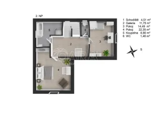 Pronájem rodinného domu, Statenice, Račanská, 130 m2