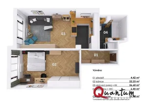 Prodej bytu 2+kk, Praha - Holešovice, Komunardů, 60 m2
