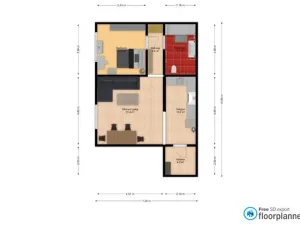 Pronájem bytu 2+kk, Praha - Michle, Počátecká, 53 m2