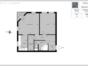 Pronájem bytu 2+1, Chlumec, Stradovská, 65 m2