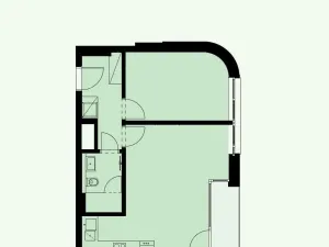 Pronájem bytu 2+kk, Praha - Radlice, U Komína, 47 m2