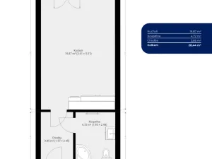 Pronájem bytu 1+kk, Zbůch, 29 m2