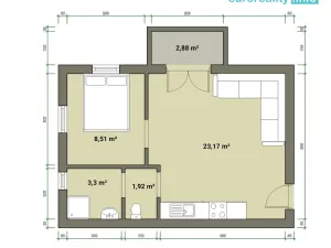 Prodej bytu 2+kk, Tachov, Na Třešňovce, 37 m2
