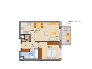 Prodej bytu 2+kk, Praha, Návarovská, 55 m2