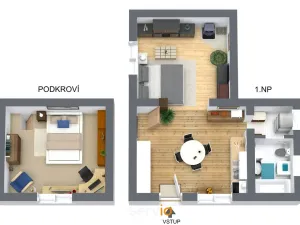 Prodej bytu 1+1, Drahanovice, 56 m2