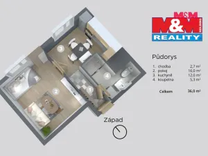 Prodej bytu 1+1, Varnsdorf, Lesní, 37 m2