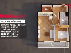 Prodej bytu 2+kk, Praha, Na břehu, 56 m2