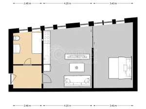 Pronájem bytu 2+kk, Kralupy nad Vltavou, Náměstí G. Karse, 55 m2