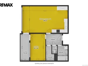 Pronájem bytu 2+kk, Praha - Liboc, U stanice, 69 m2