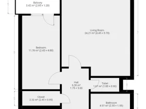 Pronájem bytu 2+kk, Praha - Kunratice, Muškova, 52 m2