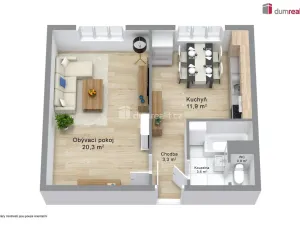 Prodej bytu 1+1, Ostrov, Družební, 41 m2