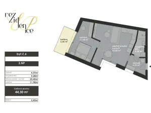 Prodej bytu 2+kk, Brno - Bohunice, Elišky Přemyslovny, 50 m2