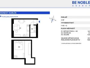 Prodej bytu 2+kk, Praha - Karlín, Prvního pluku, 31 m2