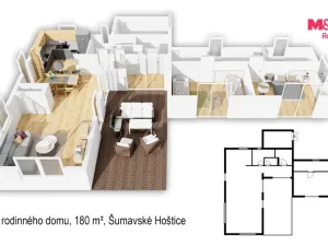 Prodej rodinného domu, Šumavské Hoštice, 180 m2