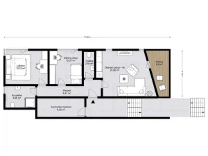 Prodej bytu 3+kk, Mladé Buky, 63 m2