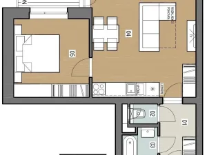 Pronájem bytu 2+kk, Pohořelice, 46 m2