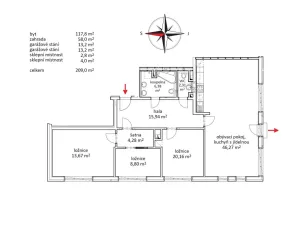 Prodej bytu 4+kk, Slaný, Kybalova, 118 m2