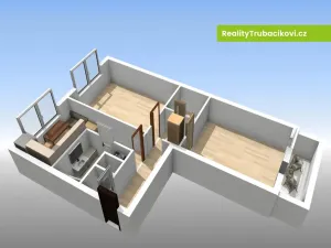 Pronájem bytu 2+1, Vsetín, Ohrada, 58 m2
