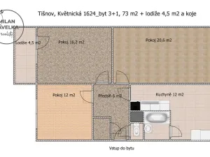Prodej bytu 3+1, Tišnov, Květnická, 73 m2