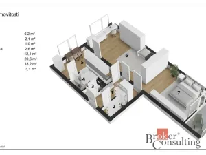 Prodej bytu 2+1, Hradec Králové - Moravské Předměstí, Štefánikova, 62 m2
