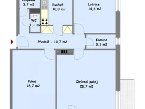 Prodej bytu 3+1, Praha - Podolí, V Ondřejově, 87 m2