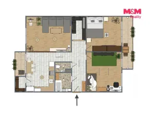 Prodej bytu 3+1, Poděbrady - Poděbrady III, Moučná, 101 m2