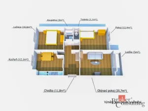 Pronájem bytu 3+1, Bezvěrov - Dolní Jamné, 80 m2