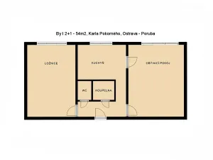 Pronájem bytu 2+1, Ostrava, Karla Pokorného, 54 m2
