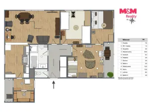 Prodej bytu 4+kk, Jirny, Zámecká, 90 m2