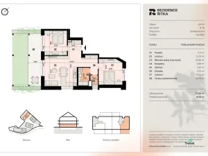 Prodej bytu 3+kk, Řitka, Všenorská, 72 m2