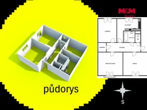 Pronájem bytu 3+1, Velký Osek, Revoluční, 60 m2