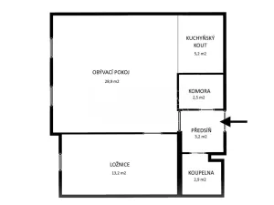 Prodej bytu 2+kk, Praha - Dolní Chabry, Spořická, 59 m2