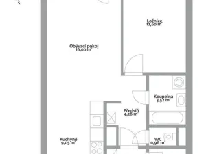 Prodej bytu 2+kk, Brno - Žebětín, Bešůvka, 51 m2