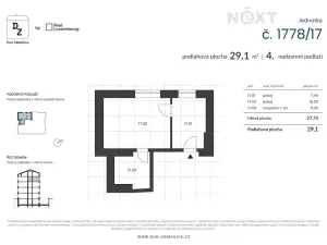 Prodej bytu 2+kk, Praha - Záběhlice, U zákrutu, 27 m2