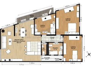 Prodej bytu 4+kk, Praha - Vysočany, Skloněná, 116 m2