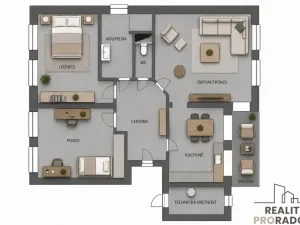 Prodej bytu 3+1, Morkovice-Slížany - Morkovice, 79 m2