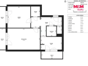 Prodej bytu 2+1, Beroun - Beroun-Město, Třída Míru, 52 m2