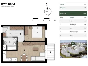 Prodej bytu 2+kk, Praha - Hostivař, U továren, 46 m2