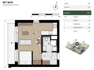 Prodej bytu 1+kk, Praha, 36 m2