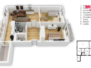 Prodej bytu 3+1, Hradec Králové - Slezské Předměstí, Severní, 62 m2
