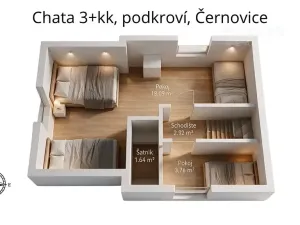 Prodej chaty, Černovice, Husovy sady, 75 m2