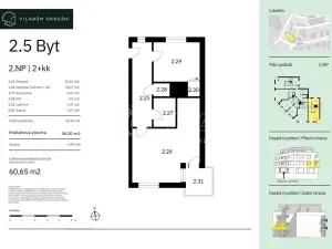 Prodej bytu 2+kk, Praha - Komořany, Okružní, 56 m2
