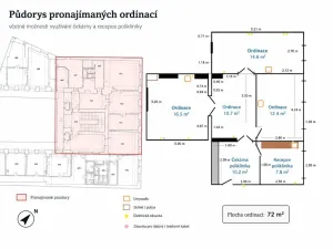 Pronájem ordinace, Praha - Staré Město, Národní, 72 m2