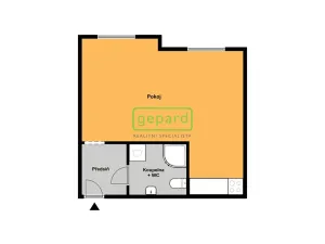 Pronájem bytu 1+kk, Brno - Staré Brno, Křížkovského, 26 m2
