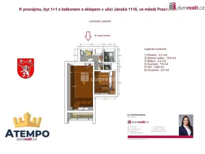 Pronájem bytu 1+1, Prachatice - Prachatice II, Jánská, 41 m2